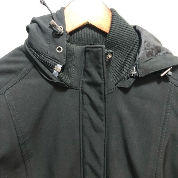 Roots Black Rain Trenchcoat Jacket Size Medium - Picture 3 of 13